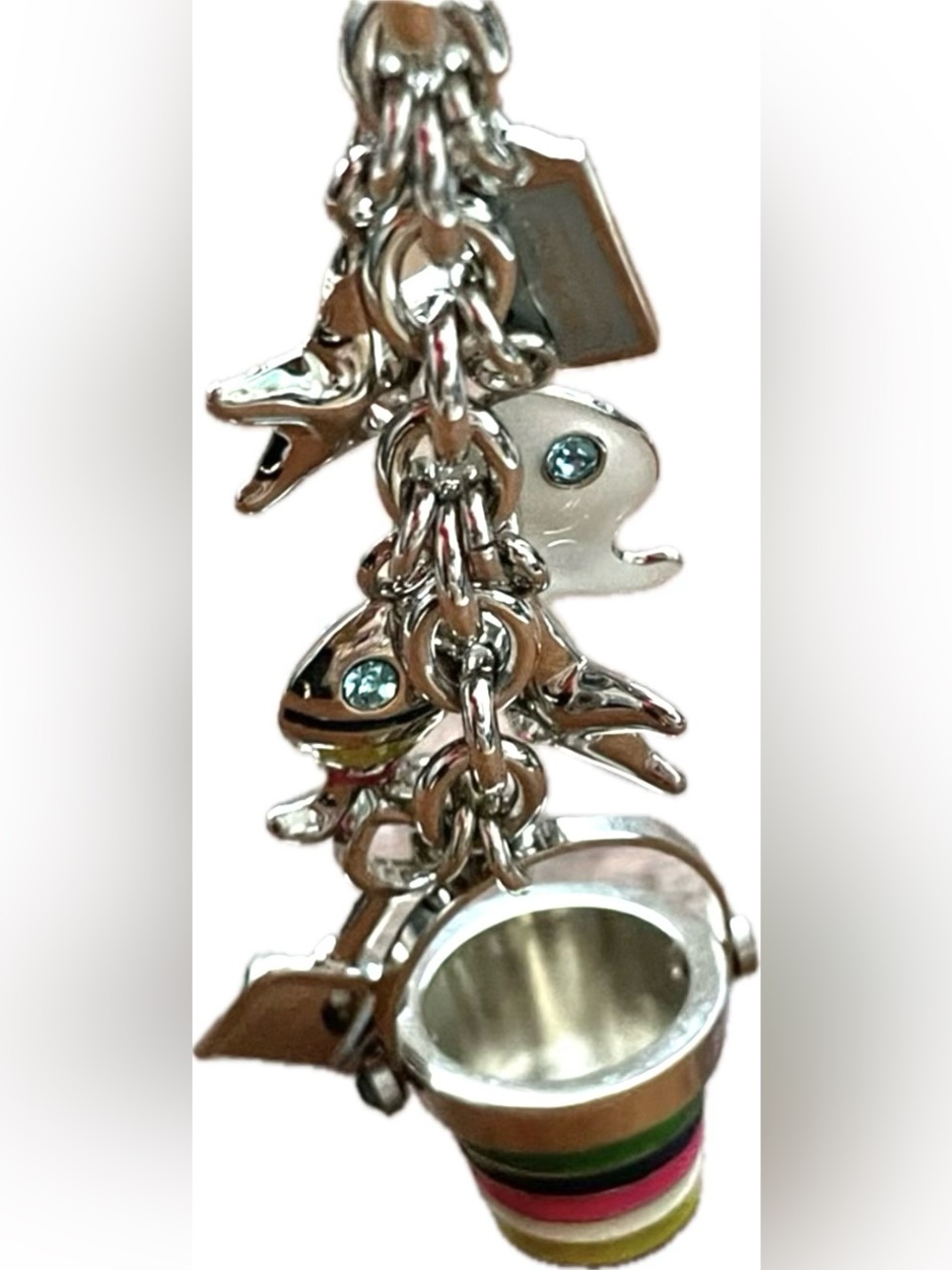 COACH Legacy “Day At The Beach” Bag Charm Keychain Fob #92097 - Like New - Picture 8 of 10